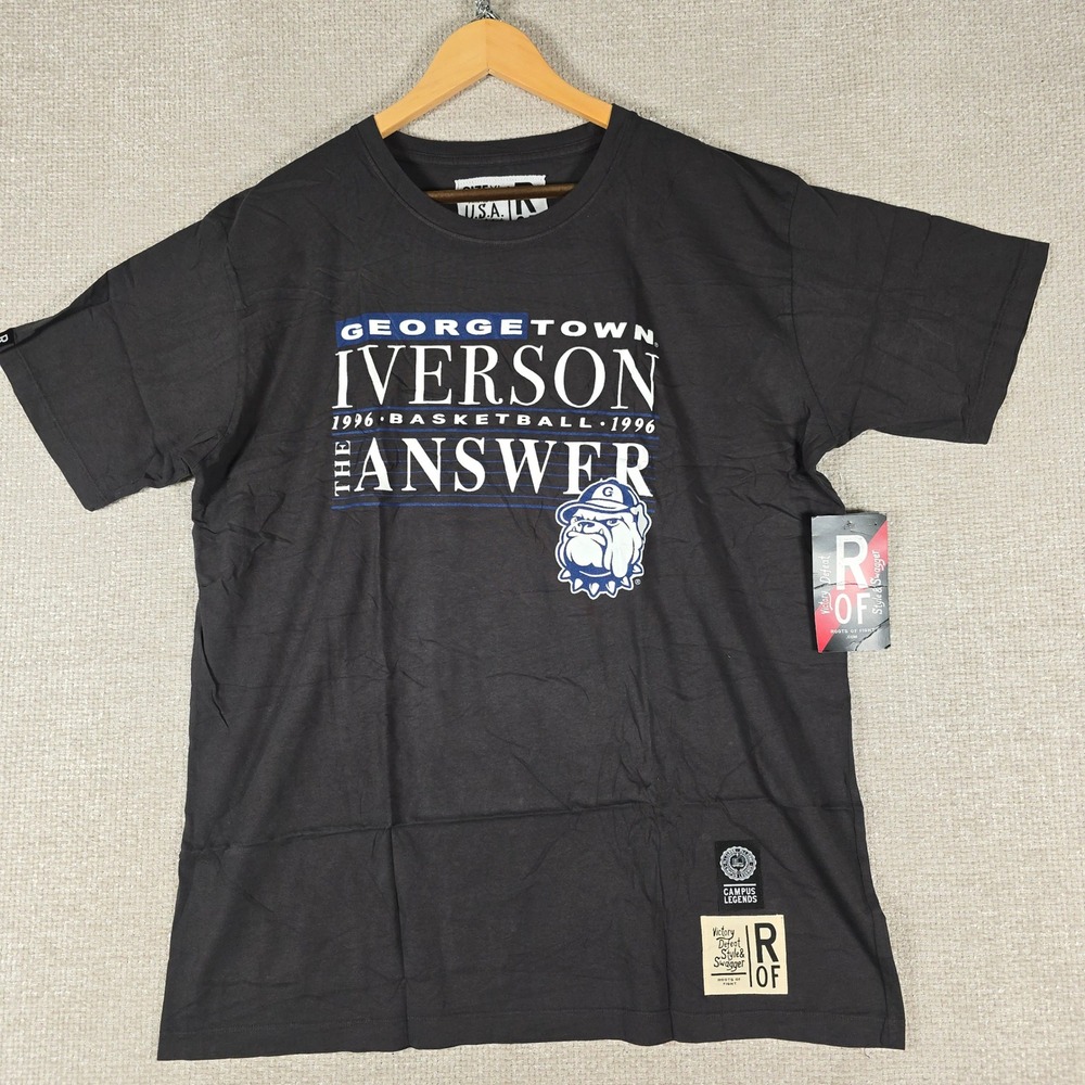 Roots of Fight Georgetown Allen Iverson‎ The Answer T-Shirt Mens XL Black